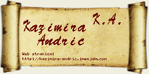 Kazimira Andrić vizit kartica